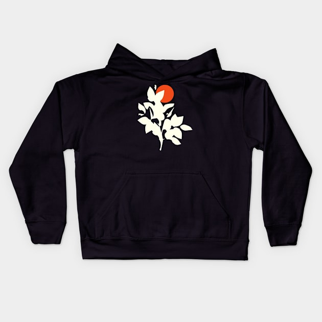Minimalist Abstract Nature Art #26 Plant Growth Kids Hoodie by Insightly Designs